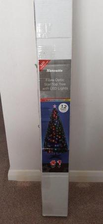 Image 2 of Fibre optic christmas tree with LED lights 1.2M Tall. Notcut