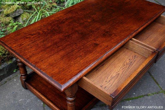 Image 31 of A TITCHMARSH AND GOODWIN STYLE OAK TWO DRAWER COFFEE TABLE