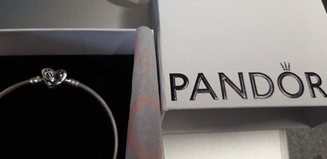 Image 1 of Pandora Heart Bangle 19cm New Boxed