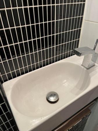 Image 1 of Cloakroom basin with chrome designer tap