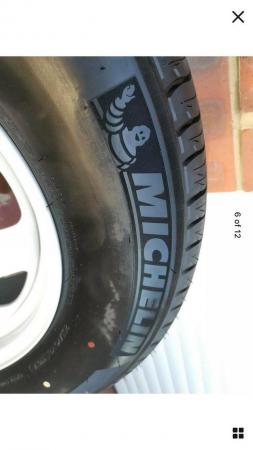 Image 6 of Five New Land Rover Defender white steel wheels & tyres