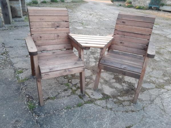 Image 1 of Garden Chairs with table