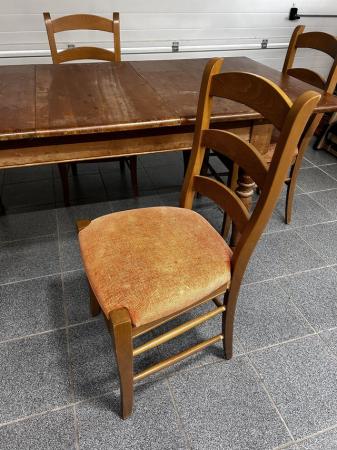 Image 1 of Extendable Wooden Dining Table with 3 chairs