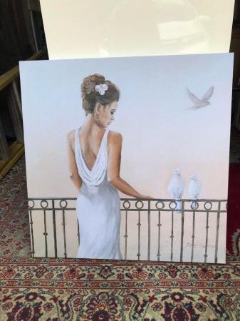 Image 3 of Bree merryn lady in white canvas