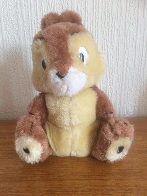 Preview of the first image of GENUINE VINTAGE WALT DISNEY 'CHIPS' CHIPMUNK SOFT TOY 1981.