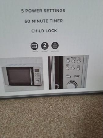 Image 2 of Dunelm Stainless Steel Microwave Oven