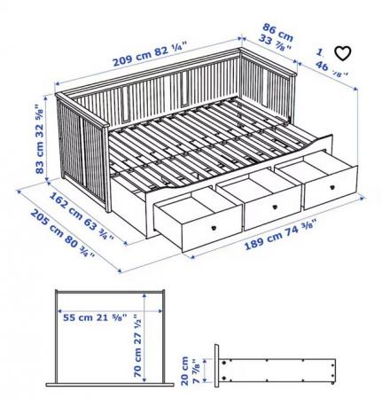 Image 2 of IKEA White HEMNES Daybed. Very good condition.