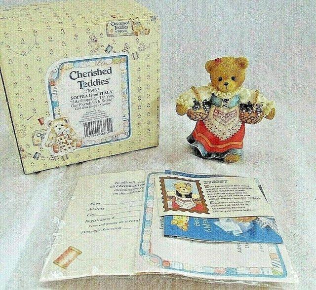 Preview of the first image of Cherished Teddies Bear "Sophia From Italy" Boxed With Certif.