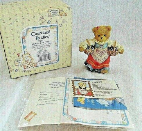 Image 1 of Cherished Teddies Bear "Sophia From Italy" Boxed With Certif