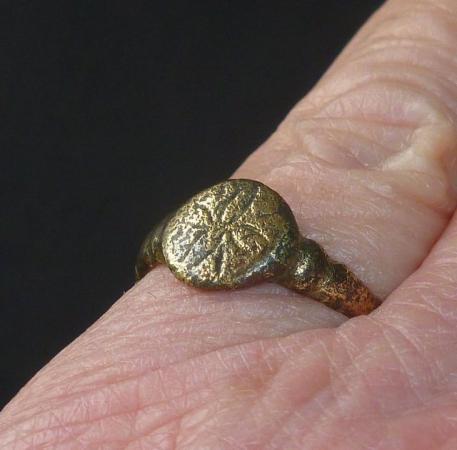 Image 12 of Ancient Antique Genuine Medieval Bronze Ring (5125)