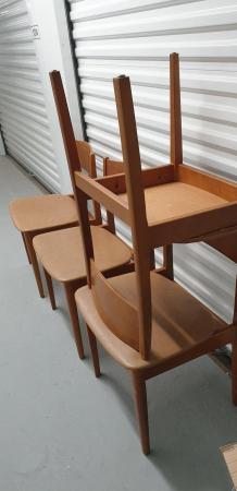 Image 3 of Retro Mid Century Danish style dining chairs x 4