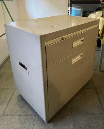 Image 1 of 4 Drawer Industrial Metal Cabinet