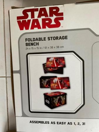 Image 3 of 2 x mint in box Star Wars storage boxes/ottomans