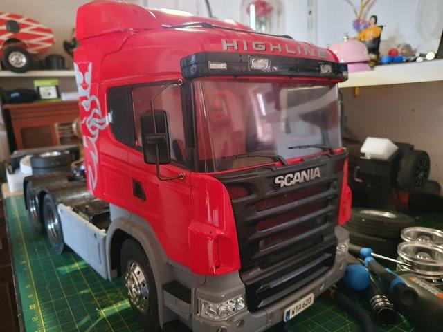 Preview of the first image of Rc tamiya 1/14 scale scania r620 roller vgc.