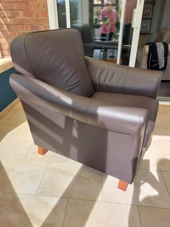 Image 2 of Marks and Spencer leather recliner. Excellent condition.