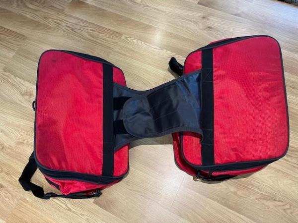 Image 3 of Belstaff Throwover Red Pannier Bags Hardly Used
