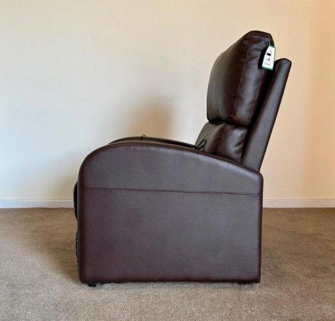 Image 13 of ELECTRIC RISER RECLINER CHAIR BROWN LEATHER CHAIR ~ DELIVERY