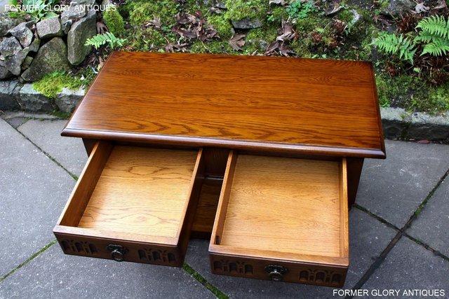 Image 88 of OLD CHARM LIGHT OAK TWO DRAWER COFFEE TABLE TV MEDIA STAND