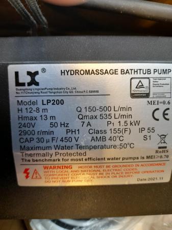 Image 2 of LX LP200 Spa/hot tub pump - never used