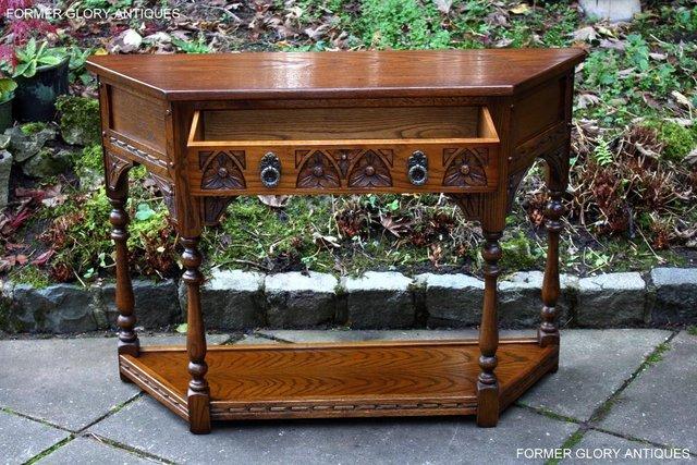 Image 101 of AN OLD CHARM LIGHT OAK CANTED CONSOLE TABLE LAMP PHONE STAND