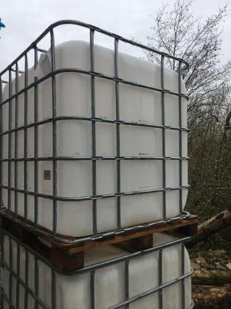Image 1 of IBC CRATE with 1000 ltr water storage container. Kingsbridge