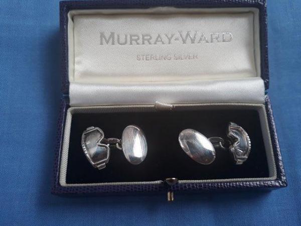 Image 1 of Murray wade sterling silver ski mask cufflinks