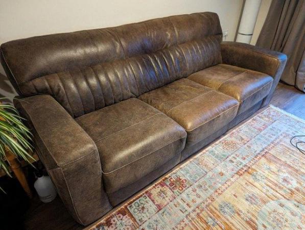 Image 2 of Barker and Stonehouse Missano 3 seat leather sofa