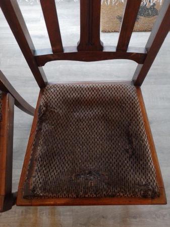 Image 3 of Pair of antique wooden chairs for sale