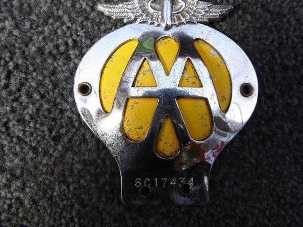 Image 1 of Vintage AA Chrome Car Memebership Badge