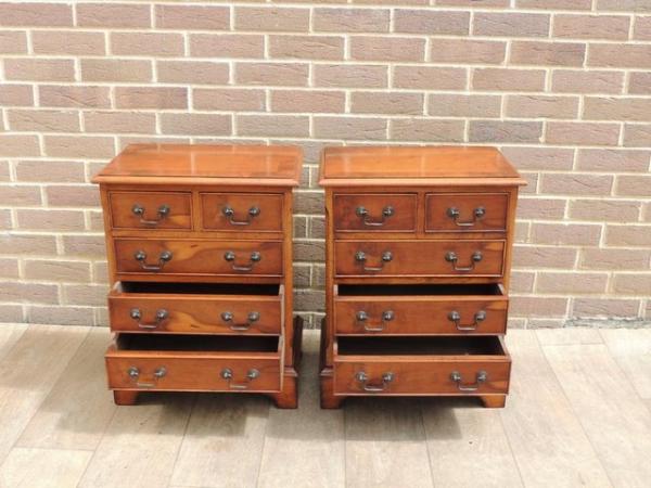 Image 6 of Pair of Burr Bedside Tables (UK Delivery)