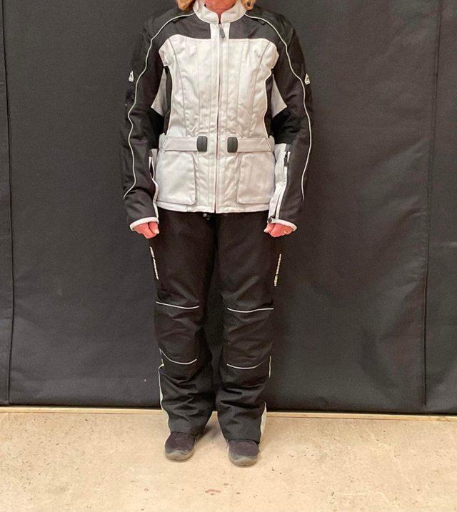 Preview of the first image of Hein Gericke ladies motorcycle jacket and trousers, immacul.