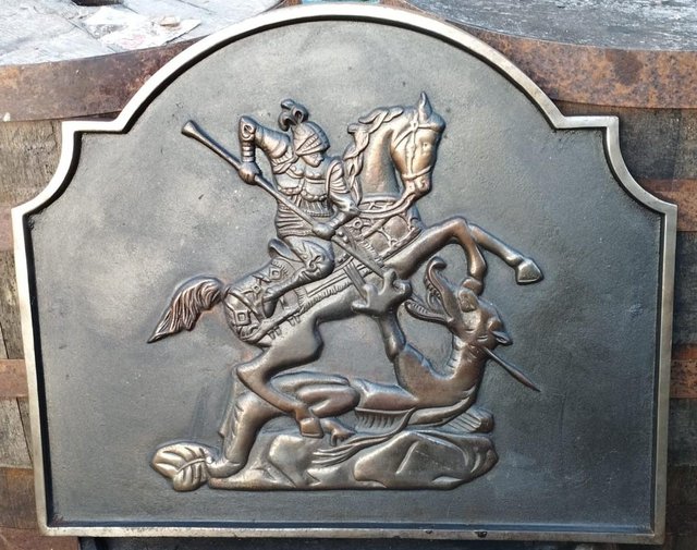 Preview of the first image of Beautiful Cast Iron Fireplace Back Plate.