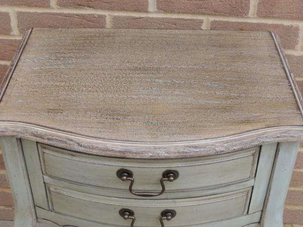 Image 12 of French Tall Pale Green Side Table (UK Delivery)