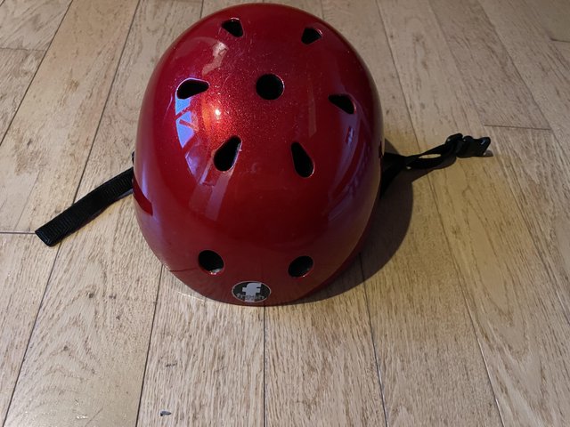 Preview of the first image of Red Fresh Park Gear bike scooter bmx skateboard helmet.