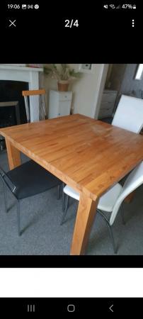 Image 2 of Solid wood dining table and 4 chairs