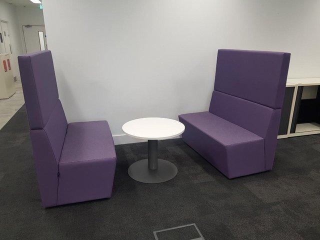 Preview of the first image of Purple Booth Soft seating reception meeting sofa.