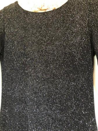 Image 3 of Little black party dress with glitter finish