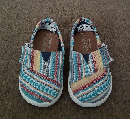 Image 2 of TOMS Infants/Toddlers Blanket Stripe Shoes - UK 3    BX5
