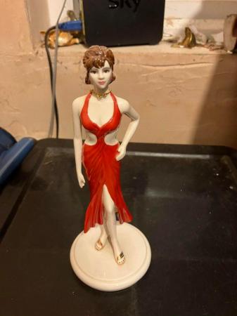 Image 2 of Coalport lady figurine - birthstone collection - July - ruby