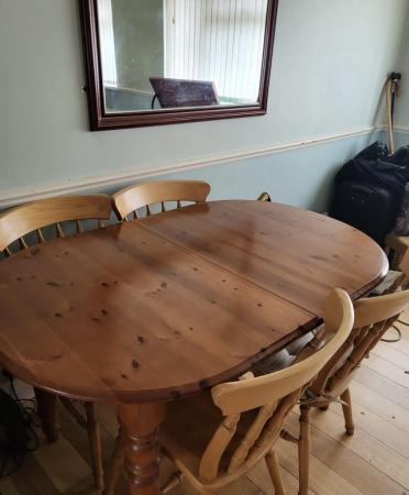 Image 2 of Brown dining table and chairs