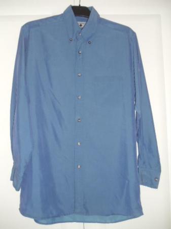 Image 2 of Jonathan Adams Men's Shirt Long Sleeve Light Blue Pocket S