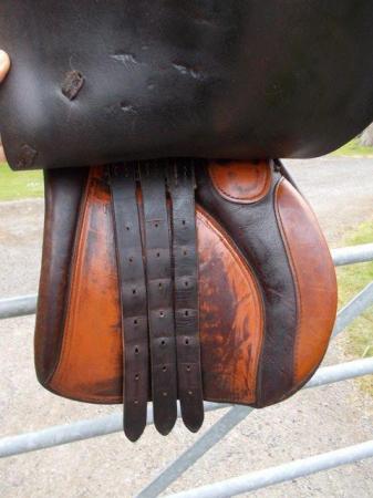 Image 2 of JEFFRIES BROWN LEATHER GP SADDLE 17" WIDE