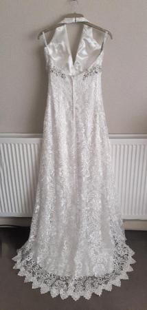 Image 2 of Ivory Lace Fitted Wedding Gown By Eternity Bride - Size 12