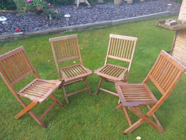 Image 2 of Hardwood foldable garden chairs