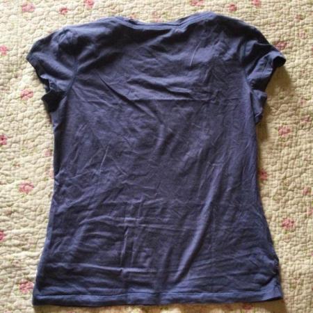 Image 3 of NEXT sz14 Slate Blue Decorated Cap Sleeve T Shirt