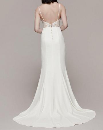 Image 15 of WHISTLES SYLVIE EMBROIDERED LACE FISHTAIL WEDDING DRESS