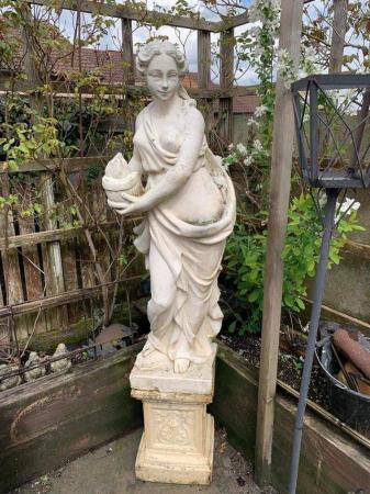 Image 2 of Garden Ornament of Girl on Pedestal