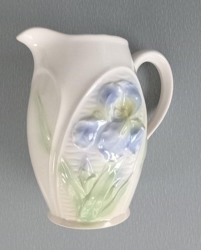 Preview of the first image of Poet Laval Pottery.  Ceramic Jug/Vase.  7" Tall..