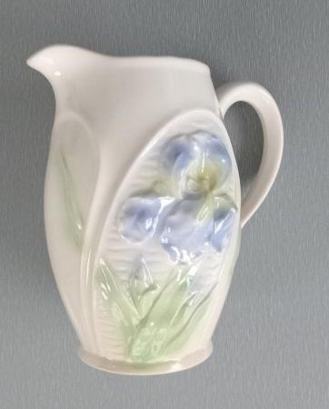 Image 1 of Poet Laval Pottery.  Ceramic Jug/Vase.  7" Tall.
