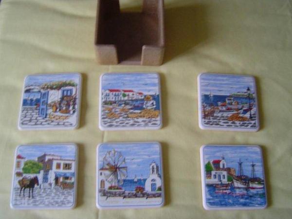 Image 2 of Coasters from Greece made of pottery